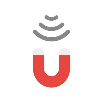 Flat design vector of magnet attracting イラスト素材