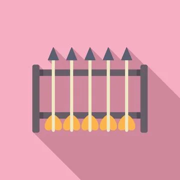Flat design vector of matches in a box Illustrazione stock