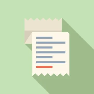 Flat design vector of a paper document Stock Illustration