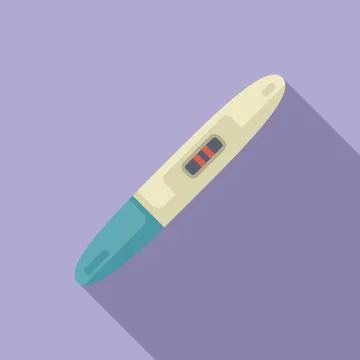 Flat design vector of a positive pregnancy test indicating a new beginning Illustrazione stock