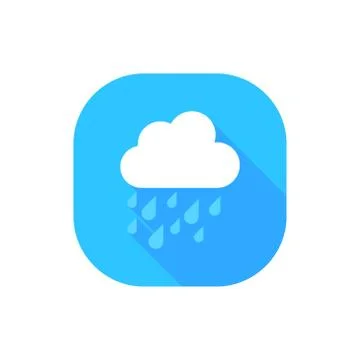 Flat design vector rain Stock Illustration