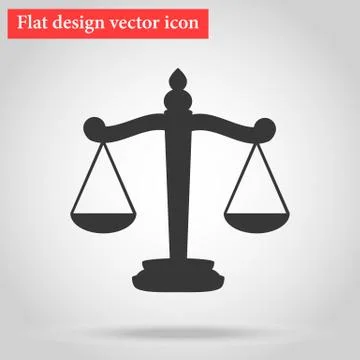 Flat design vector Scales icon Stock Illustration