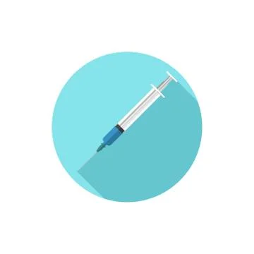 Flat design vector syringe Stock Illustration