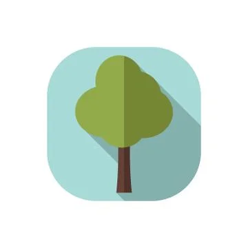 Flat design vector tree Stock Illustration