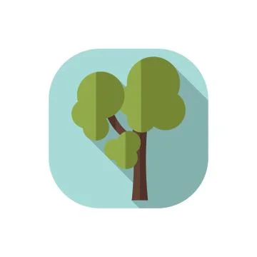 Flat design vector tree Stock Illustration