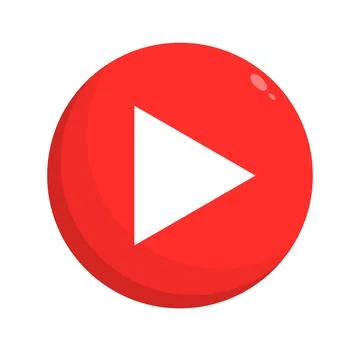 Flat design video play button. Voice play button. Vector. Illustrazione stock