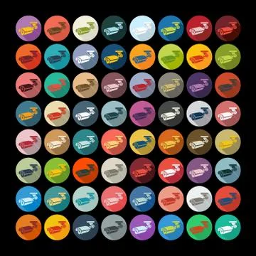 Flat design: video surveillance Illustrazione stock