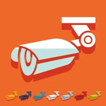 Flat design: video surveillance イラスト素材