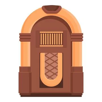 Flat design vintage jukebox vector suitable for retrothemed graphics Stock Illustration