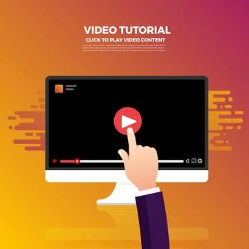Flat design vlog concept. Create video content and make money. Vector illustr Stock Illustration