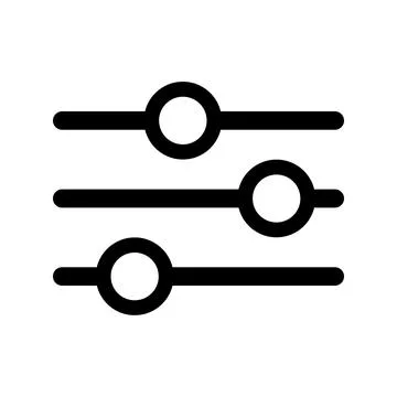 Flat design volume control slider icon for audio settings 库存插图