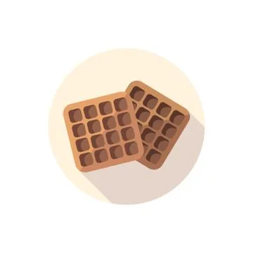 Flat design waffles Stock Illustration