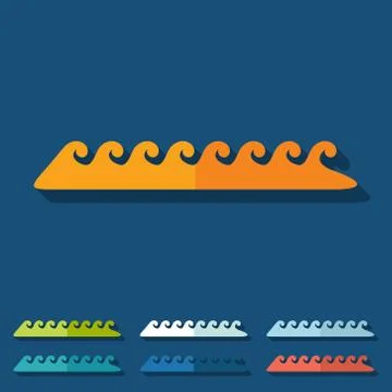 Flat design: wave Illustrazione stock