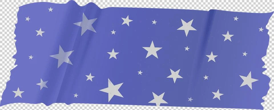 Flat design wavy panel is fluttering on transparent background, featuring 库存插图