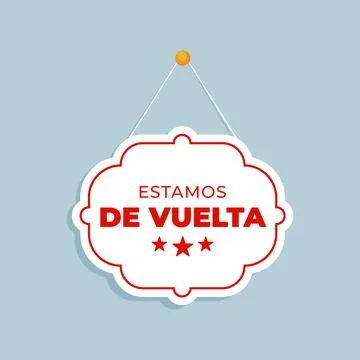 Flat design we are back illustration Stock Illustration