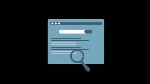 Flat Design Web Browser Window with Search Bar and Text internet search engin Stock Footage 320832076