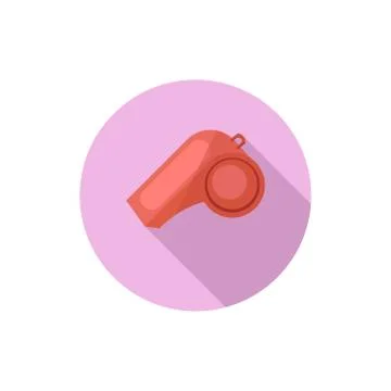 Flat design Whistle Stock Illustration