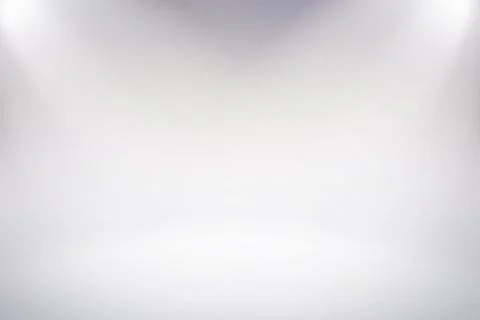 Flat design white backdrop is showing subtle gray gradient with soft corner Stock Photos