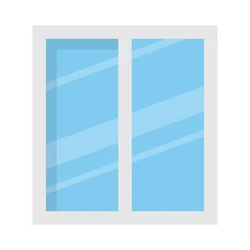 Flat design window icon. Window glass. Vector. Ilustración de archivo