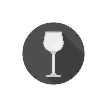 Flat design wine glass Stock Illustration