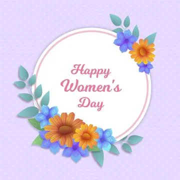 Flat design womens day event Stock Illustration