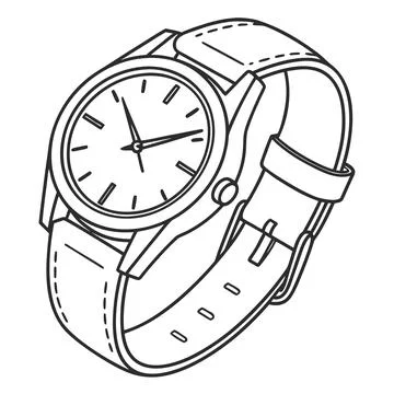 Flat Design Wrist Watch Vector Icon Stock Illustration