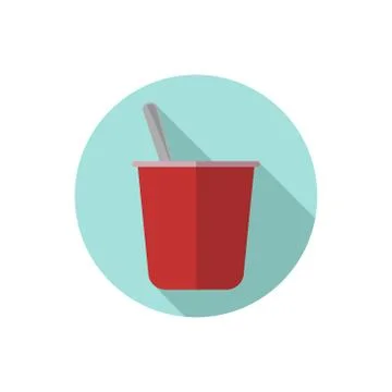 Flat design yogurt Stock Illustration