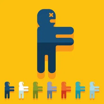 Flat design: zombie Illustrazione stock