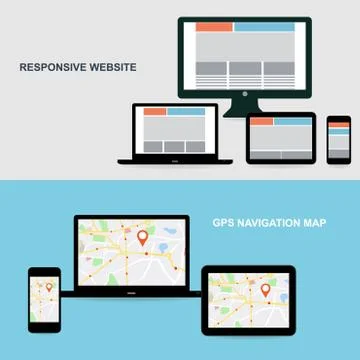 Flat designed banners Stock Illustration