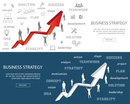 Flat designed banners Stock Illustration