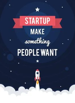 Flat designt business startup launch concept. Stock Illustration