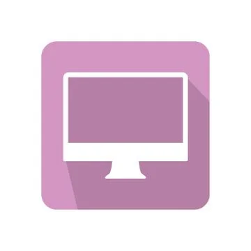 Flat desktop icon vector illustration with color background Stock Illustration