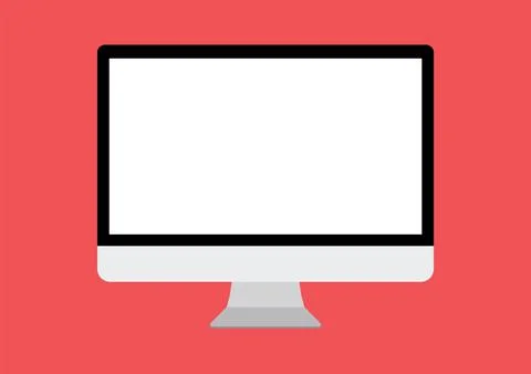 Flat Desktop PC Computer Illustration Technology Gadget Display Screen Stock Illustration