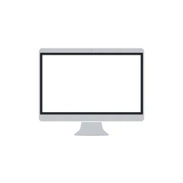 Flat desktop pc template Stock Illustration
