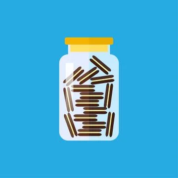 Flat dessert food Stock Illustration