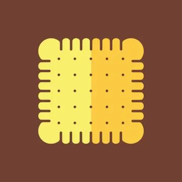 Flat dessert food Stock Illustration