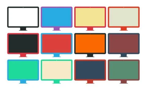 Flat devices icons Stock Illustration
