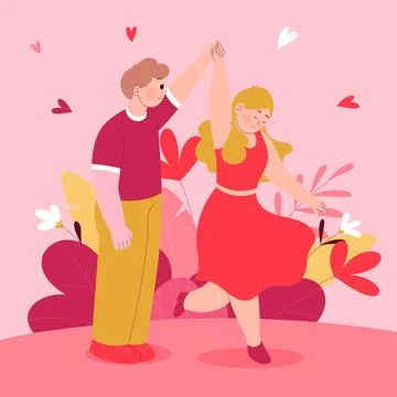 Flat dia del amor y la amistad illustration Stock Illustration
