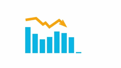 Flat diagram bar chart simple animation. Abstract statistics visualization Stock Footage 277644793