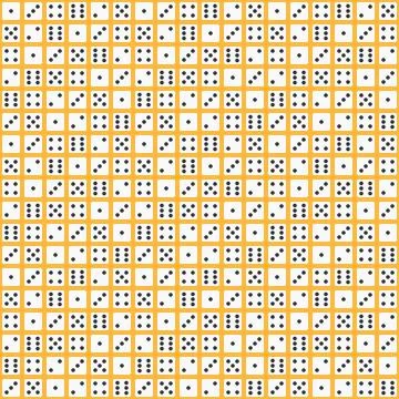 Flat dice pattern. Vector seamless background Stock Illustration