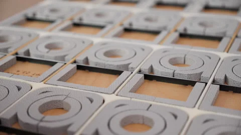 Flat die cutting and folding template tool - close up Video stock 159773048