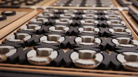 Flat die cutting and folding template tool - close up Stock Footage 161963925