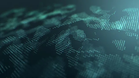Flat digital map. Looped dotted abstract background in green color. Data ce.. Stock Footage 275744402