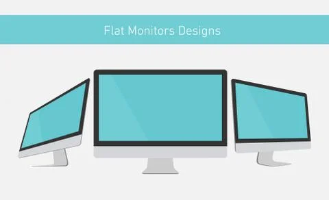 Flat displays design Stock Illustration