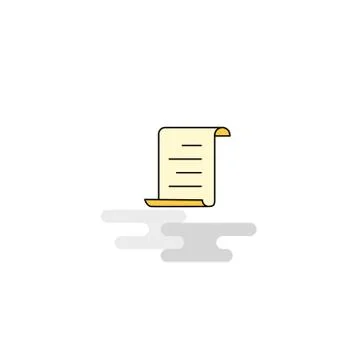 Flat Document Icon. Vector 库存插图
