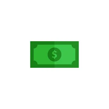 Flat dollar icon vector Illustrazione stock