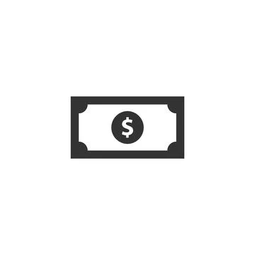 Flat dollar icon vector Stock Illustration