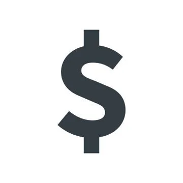 Flat dollar sign, currency icon Illustrazione stock