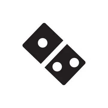 Flat domino icon Stock Illustration