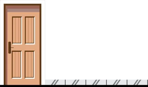 Flat Door 库存插图